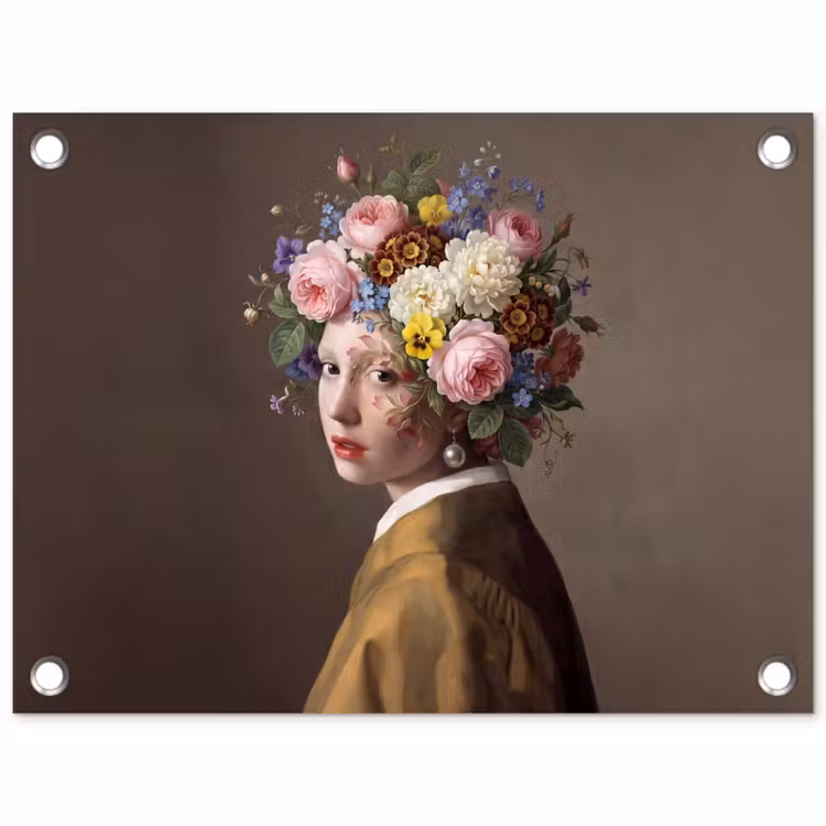 Meesterwerk - Modern - Kleurrijk tuinposter los doek klein -3d