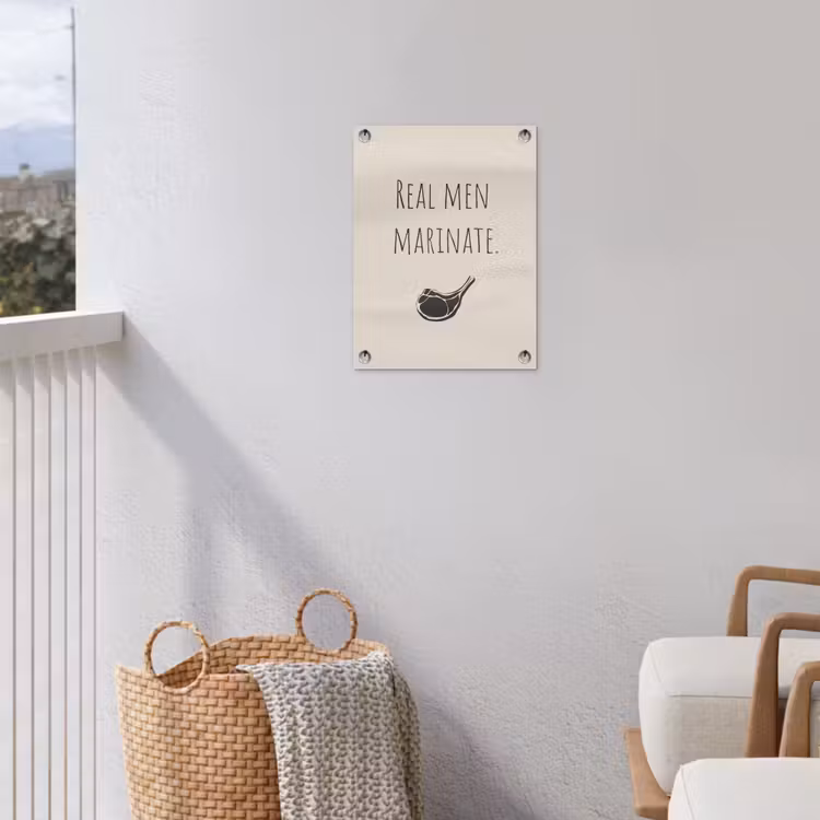 Vlees - Minimalistisch - Beige - Quote tuinposter los doek klein -sfeer8