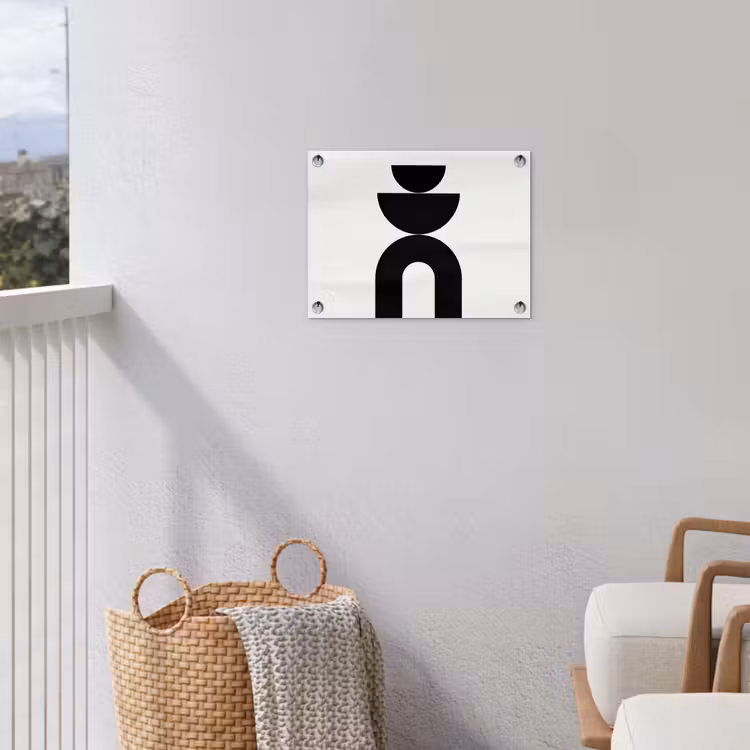 Garden Poster - Minimalist - Art - White - Minimalistisch - Kunst - Wit tuinposter los doek klein