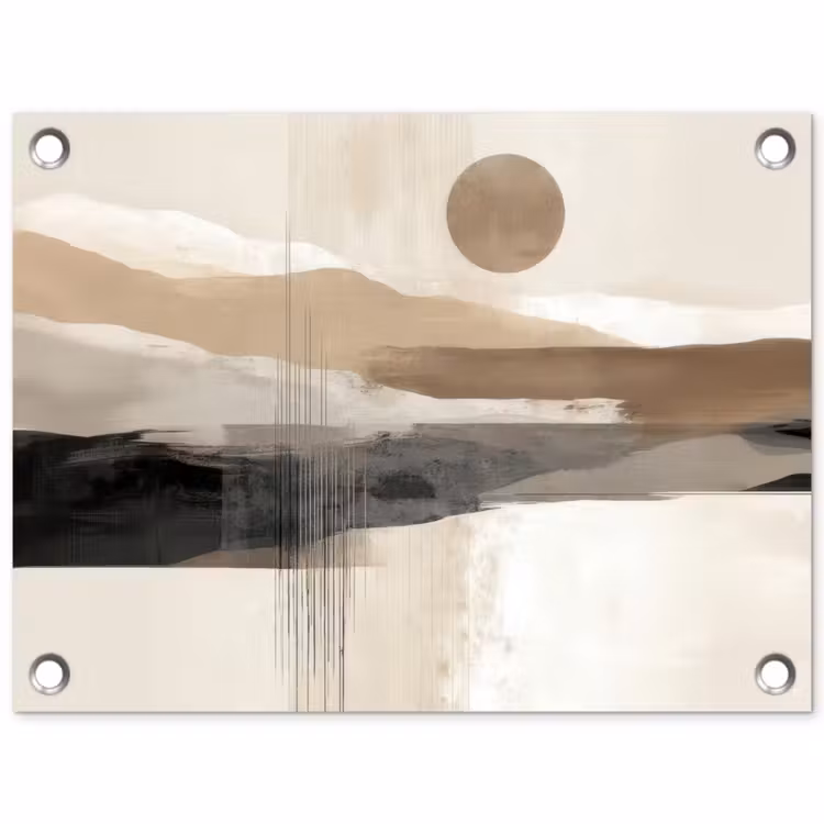 Minimalistisch - Landschap - Dimensie tuinposter los doek klein -3d