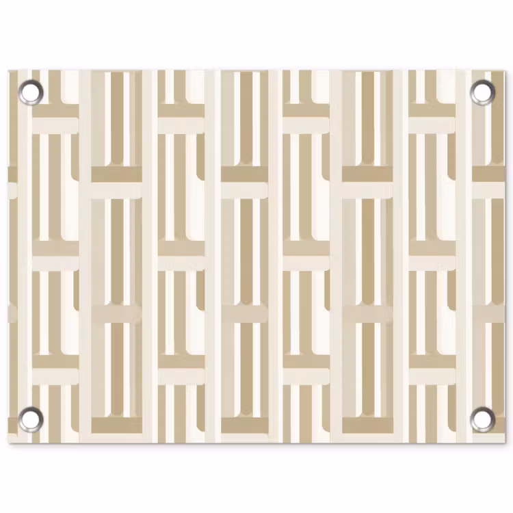 Modern - Geometrisch - Beige tuinposter los doek klein 239 -3d