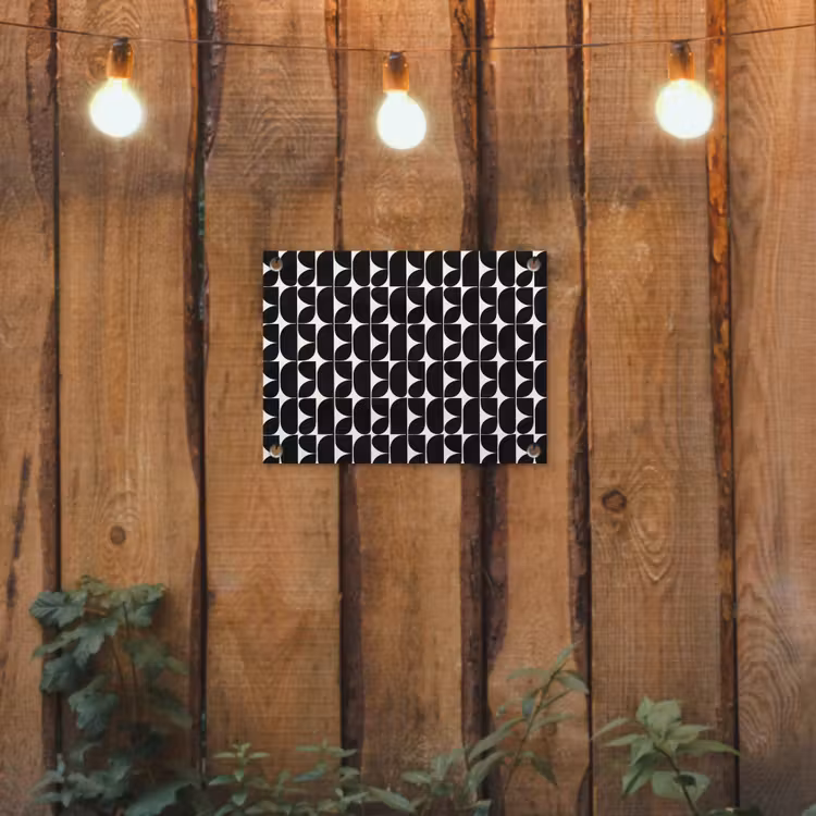 Modern - Geometrisch - Zwart tuinposter los doek klein 239 -sfeer1