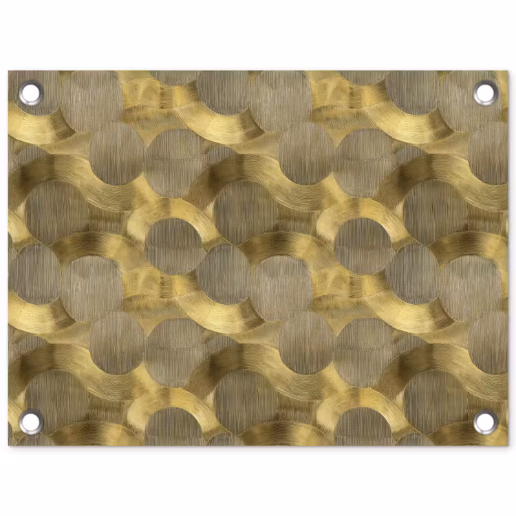 Modern - Geometrisch - Goud tuinposter los doek klein 239 -3d