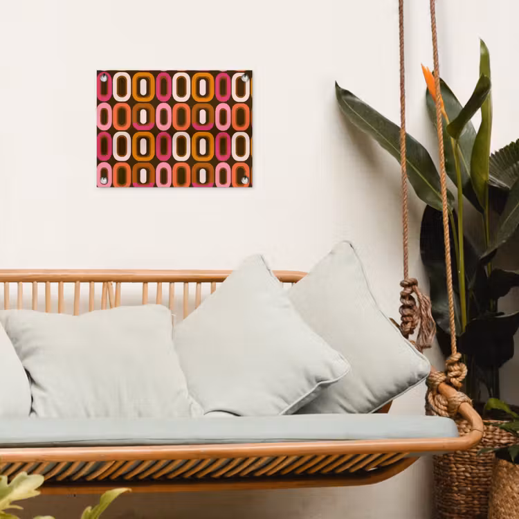 Modern - Retro - Kleurrijk tuinposter los doek klein 239 -sfeer7