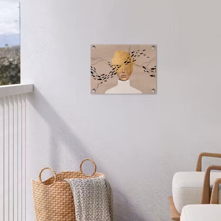 Modern - Vrouw - Goud tuinposter los doek klein -sfeer8
