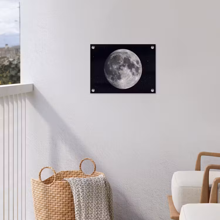 Garden Poster - Moon - Stars - Space - Maan - Sterren - Ruimte tuinposter los doek klein