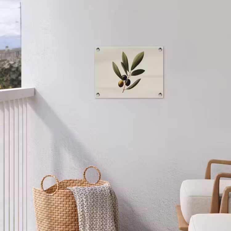 Olijftak - Donkergroen - Olijven tuinposter los doek klein -sfeer8