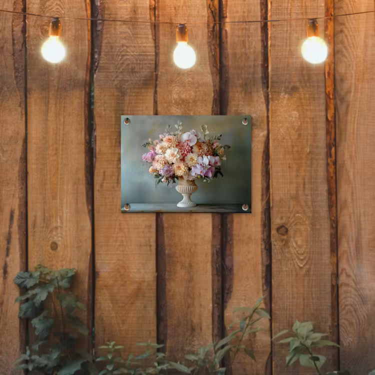 Orchidee - Boeket - Vaas - Bloemen tuinposter los doek klein -sfeer1