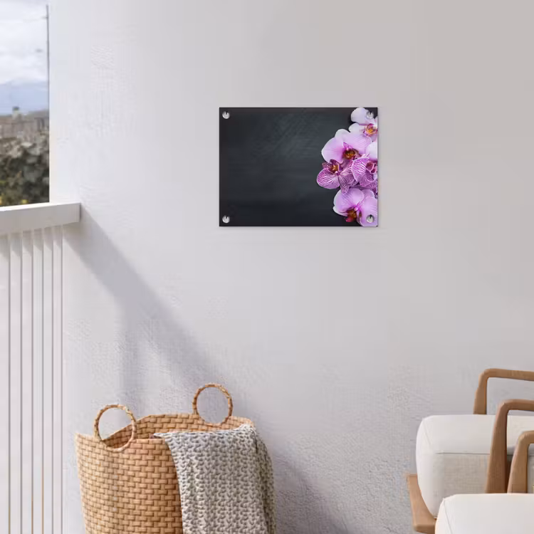 Orchidee - Bloemen - Roze - Flora tuinposter los doek klein -sfeer8