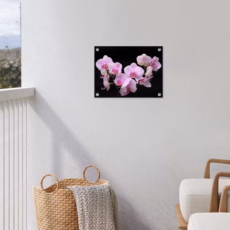 Orchidee - Bloemen - Roze - Flora tuinposter los doek klein -sfeer8