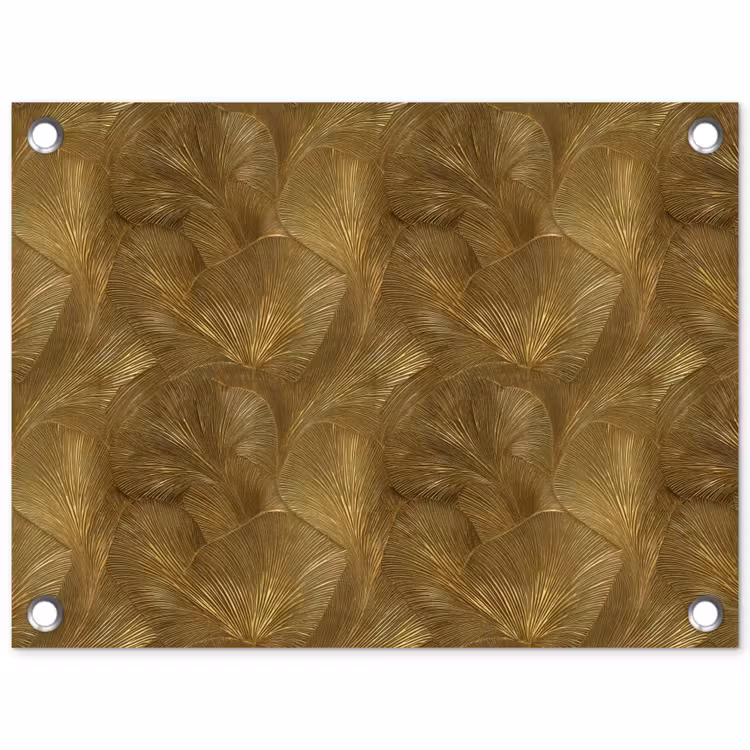 Organisch - Lijnen - Goud tuinposter los doek klein 239 -3d
