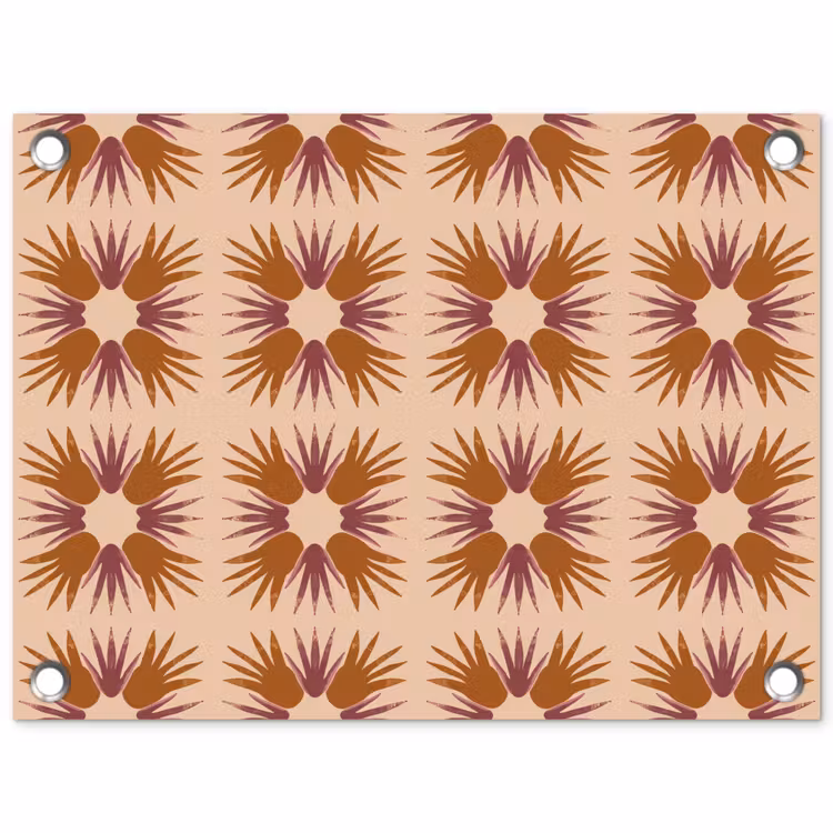Ornament - Patroon - Oker tuinposter los doek klein 239 -3d