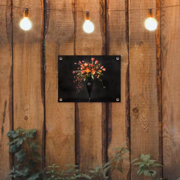 Sierlijk - Boeket - Vaas tuinposter los doek klein -sfeer1