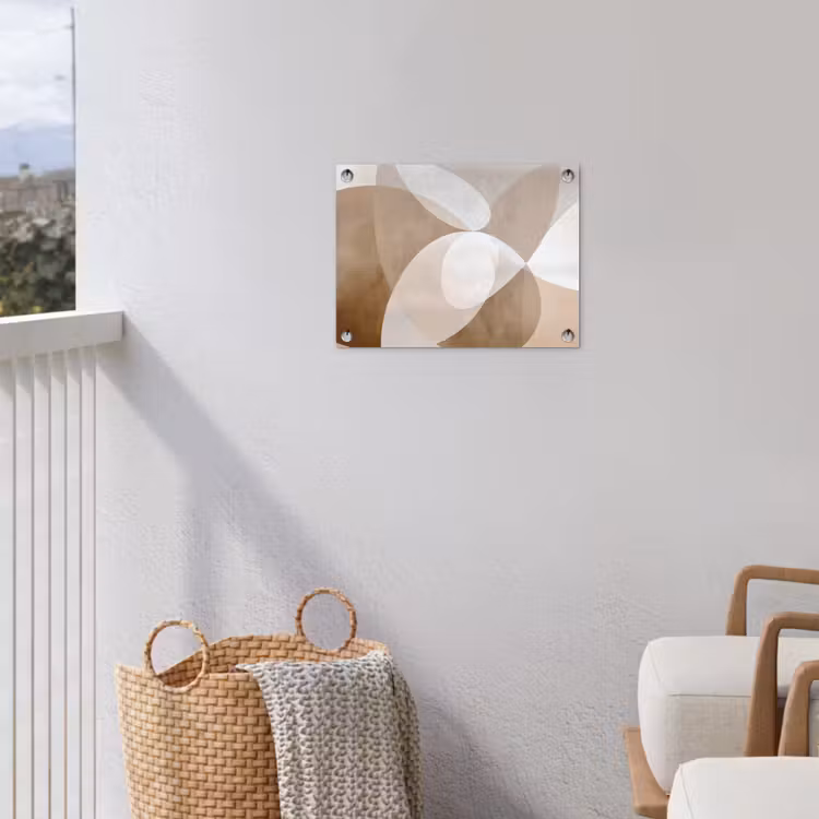 Ovale vormen - Transparant - Zachte overgang tuinposter los doek klein -sfeer8