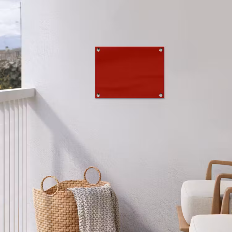 Oxblood - Maroon - Rood tuinposter los doek klein 239 -sfeer8