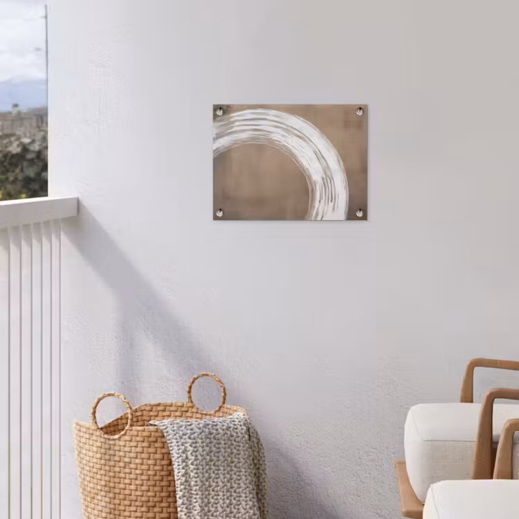 Verf - Bruin - Japandi tuinposter los doek klein -sfeer8
