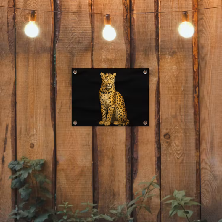 Panter - Realistisch - Bruin tuinposter los doek klein -sfeer1