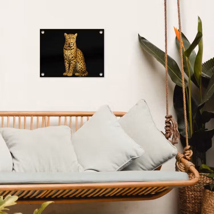 Panter - Realistisch - Bruin tuinposter los doek klein -sfeer7