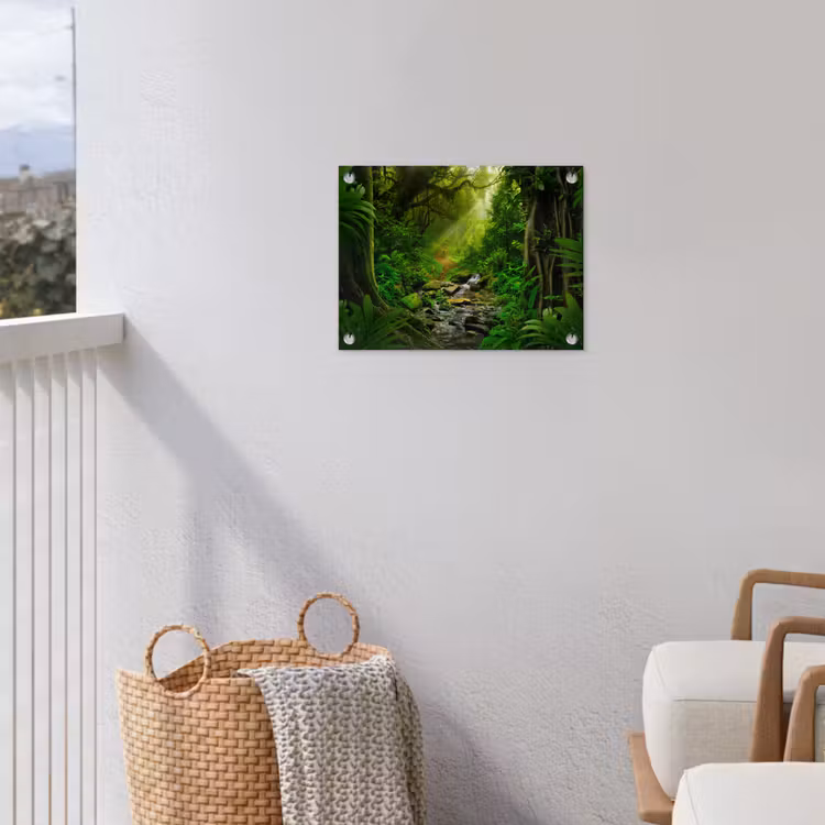 Pad door het Regenwoud tuinposter los doek klein -sfeer8