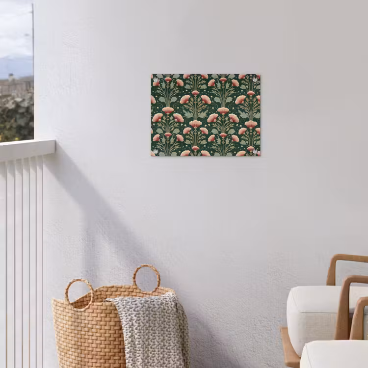 Patroon - Botanisch - Kleurrijk tuinposter los doek klein 239 -sfeer8