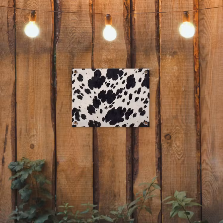 Patroon - Vacht - Zwart - Wit tuinposter los doek klein -sfeer1