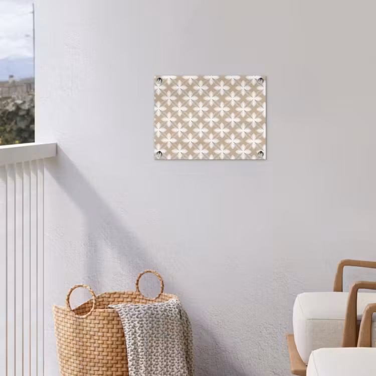 Patroon - Symmetrisch - Beige tuinposter los doek klein 239 -sfeer8