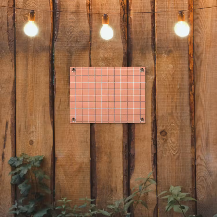 Patroon - Tegels - Perzik tuinposter los doek klein 239 -sfeer1
