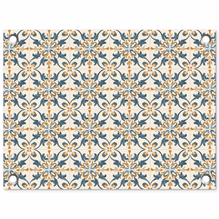Patroon - Klassiek - Kleurrijk tuinposter los doek klein 239 -3d