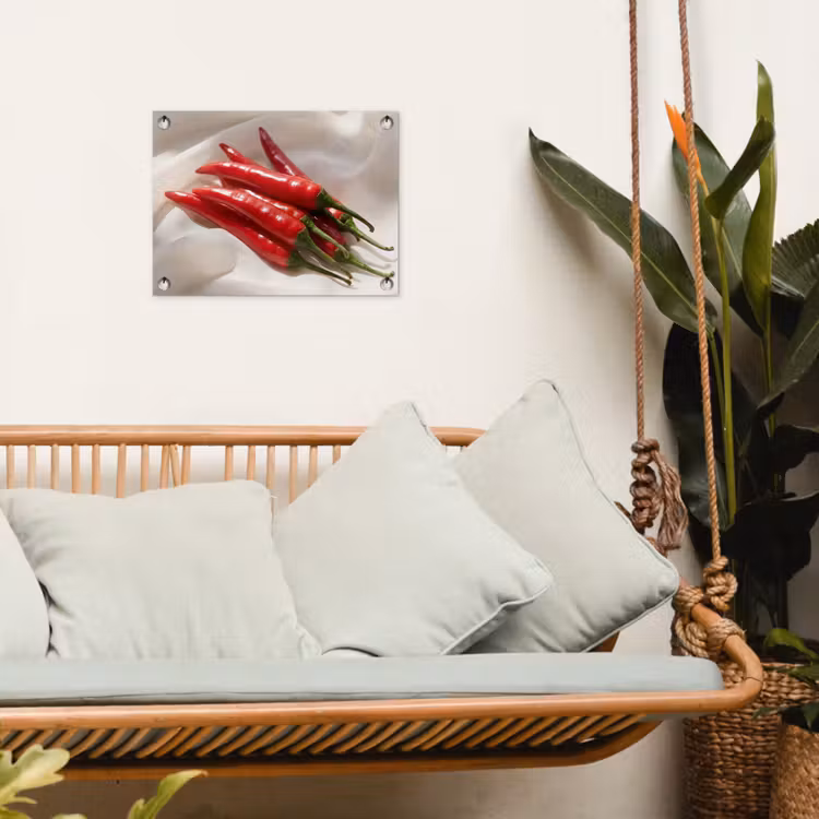 Garden Poster - Pepper - Red - Food - Peper - Rood - Eten tuinposter los doek klein