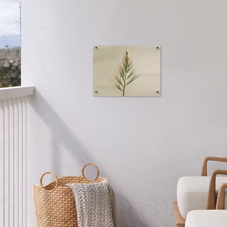 Dennentak - Naaldvormige bladeren - Lichtgroen tuinposter los doek klein -sfeer8