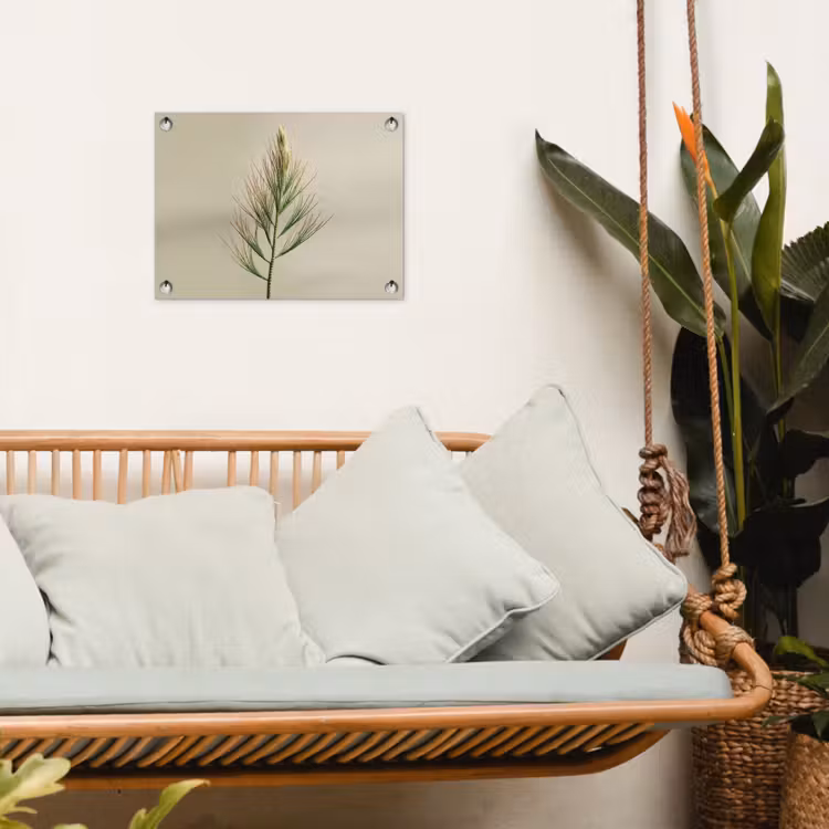 Dennentak - Naaldvormige bladeren - Lichtgroen tuinposter los doek klein -sfeer7
