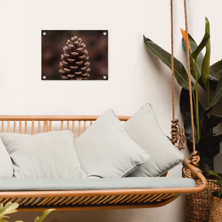 Dennenappel - Bos - Herfst - Bruin - Sfeervol tuinposter los doek klein -sfeer7