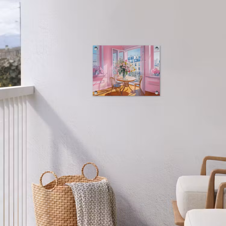 Pink - City - Bloemen tuinposter los doek klein -sfeer8