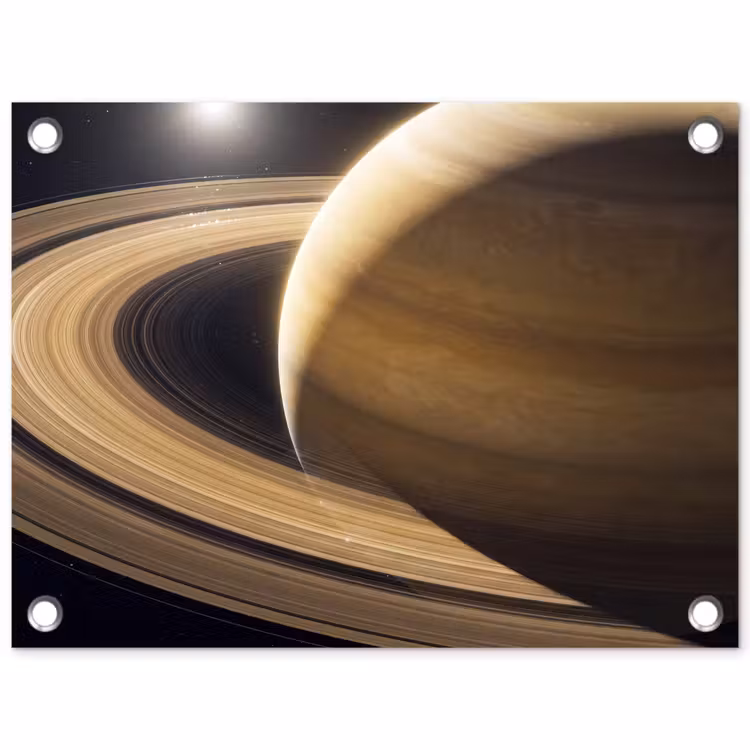Garden Poster - Planet - Rings - Space - Planeet - Ringen - Ruimte tuinposter los doek klein