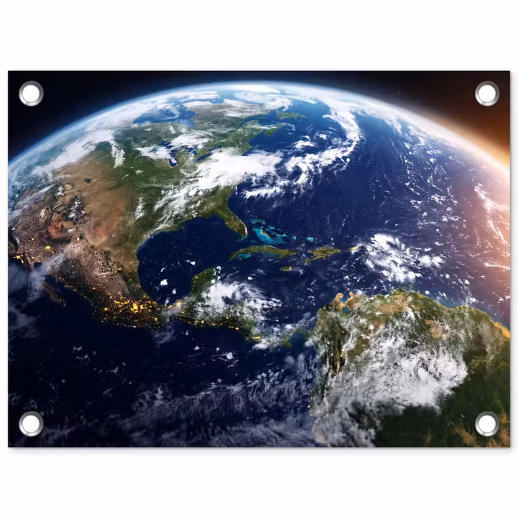 Garden Poster - Planet - Space - Cosmos - Planeet - Ruimte - Kosmos tuinposter los doek klein