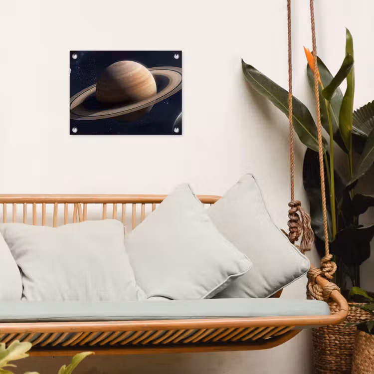 Planeten - Saturnus - Ruimte tuinposter los doek klein -sfeer7