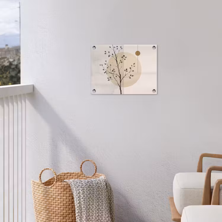 Garden Poster - Plant - Abstract - Beige - Plant - Abstract - Beige tuinposter los doek klein
