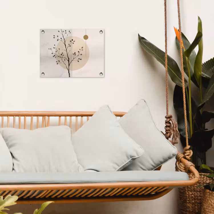 Garden Poster - Plant - Abstract - Beige - Plant - Abstract - Beige tuinposter los doek klein