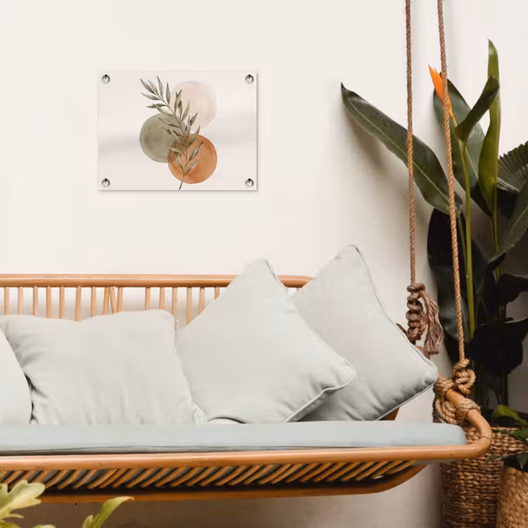 Garden Poster - Plant - Circles - Abstract - Plant - Cirkels - Abstract tuinposter los doek klein