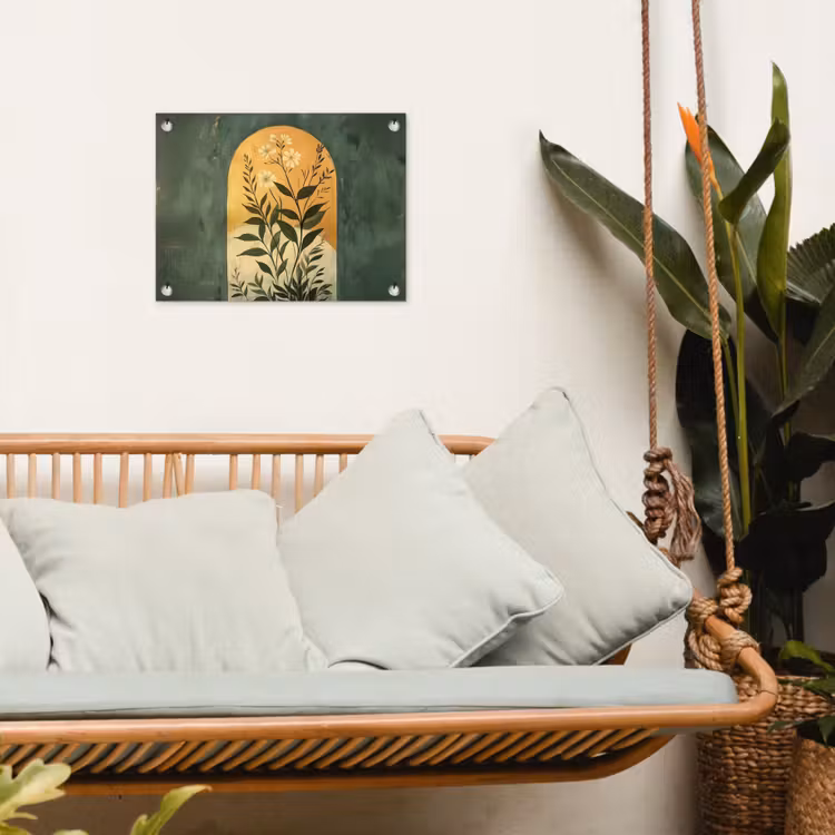 Plant - Bloemen - Wit tuinposter los doek klein -sfeer7