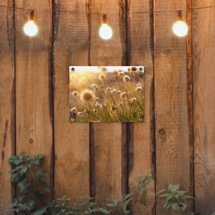 Planten - Natuur - Bloemen - Zon - Horizon tuinposter los doek klein -sfeer1