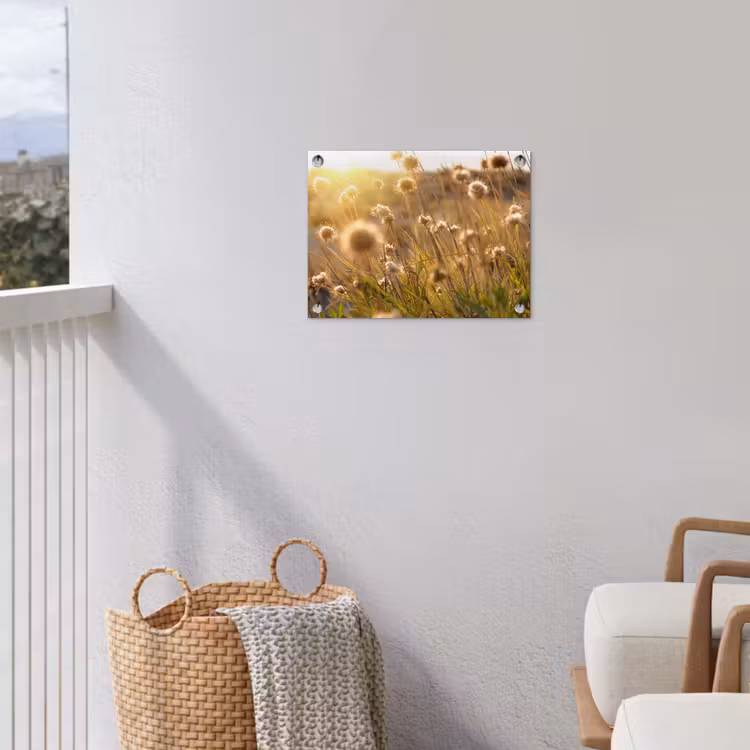 Planten - Natuur - Bloemen - Zon - Horizon tuinposter los doek klein -sfeer8