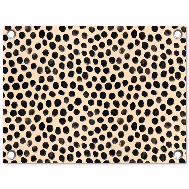 Stippen - Patroon - Zwart tuinposter los doek klein 239 -3d