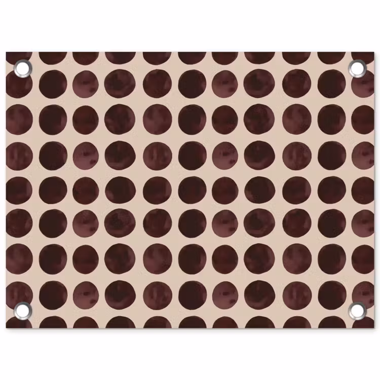 Stippen - Patroon - Bruin tuinposter los doek klein 239 -3d