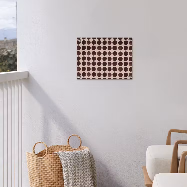 Stippen - Patroon - Bruin tuinposter los doek klein 239 -sfeer8