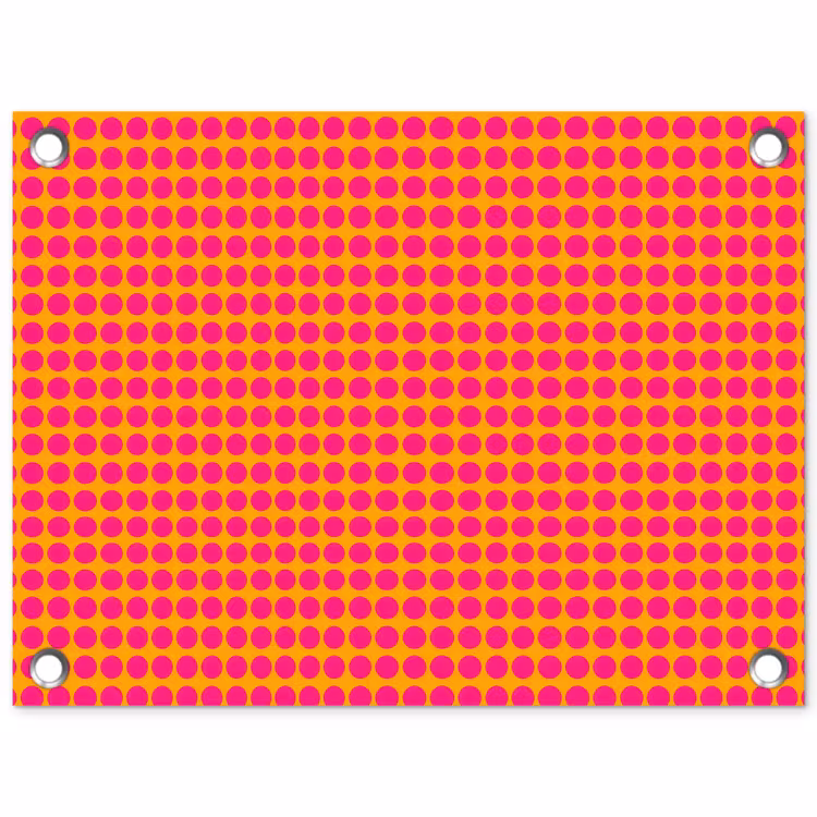Stippen - Patroon - Oranje tuinposter los doek klein 239 -3d