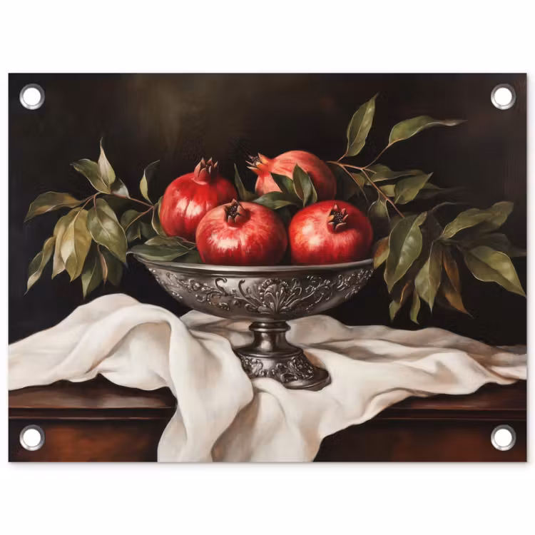 Granaatappels - Klassiek - Vintage tuinposter los doek klein -3d
