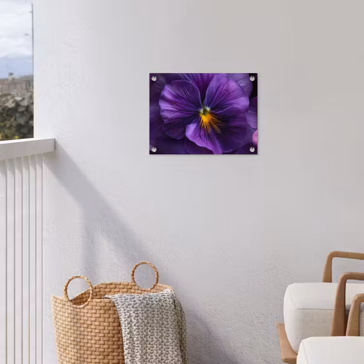 Paars - Viool - Diepte tuinposter los doek klein -sfeer8