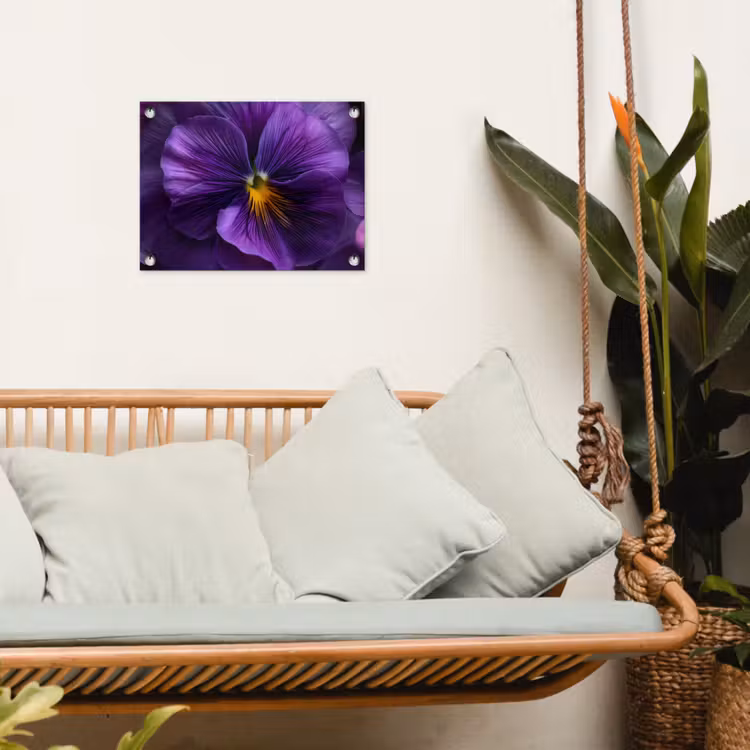Paars - Viool - Diepte tuinposter los doek klein -sfeer7