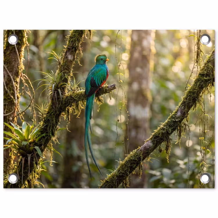 Quetzal - Jungle - Natuur - Groen tuinposter los doek klein -3d